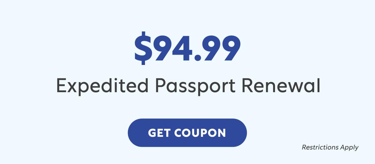 $94.99 Expedited Passport Renewal