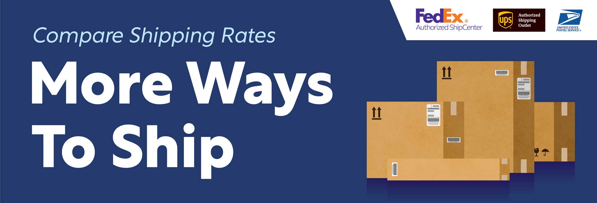 COMPARE SHIPPING RATES - Your Package. Your Choice - UPS, FedEx, USPS
