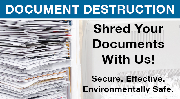 Document shredding avaiable