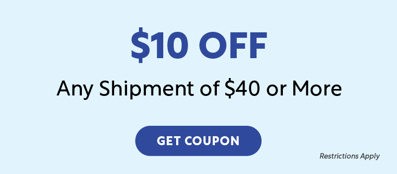 $10 Off Any Shipment of $40 or More