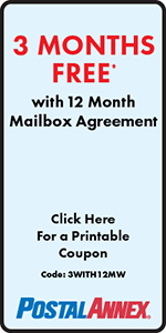 3 Months Free Mailbox with 12 month Agreement, 15 month total