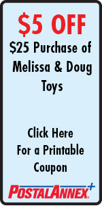 PostalAnnex+ Knoxville - $5 off $25 Melissa & Doug Toys coupon