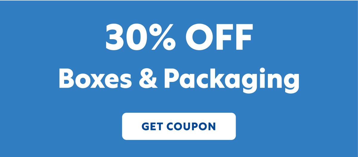 30% Off Boxes & packing Supplies