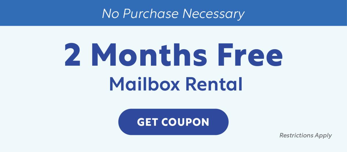 2 Months Free Mailbox Rental