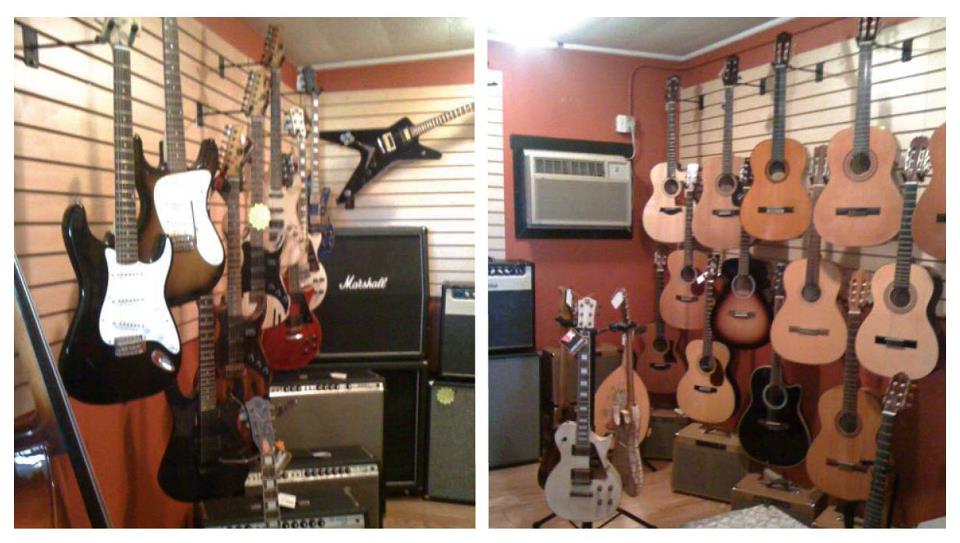 Electric and Accoustic Guitars at Mr. Joey's Music Shop